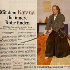Ulrich Horender, Pressebericht Heilbronner Stimme über Initiatische Schwertarbeit